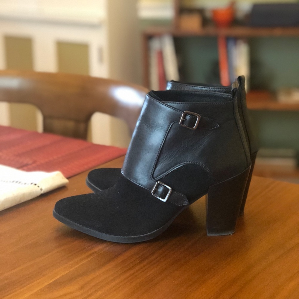 Allsaints Charnock Monk Strap Heeled Boot Sz 39